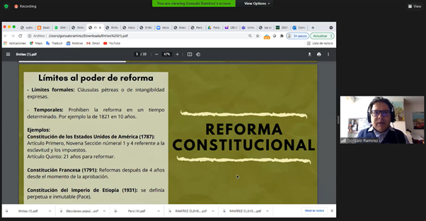 Debate en Ciencias Jurídicas sobre reformas constitucionales