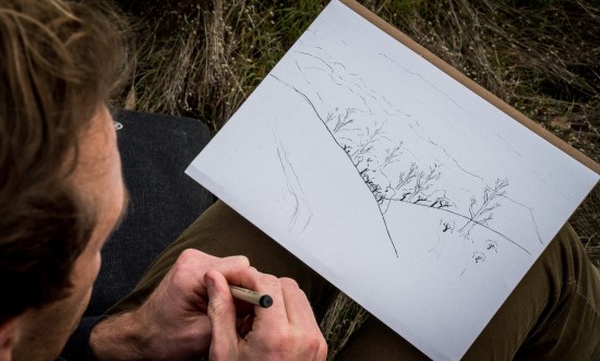 ACUARELA Y PLUMILLA EN EL PAISAJE