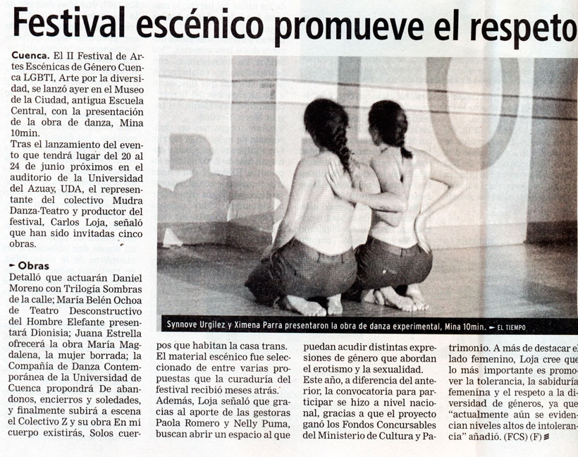 Festival escénico promueve el respeto