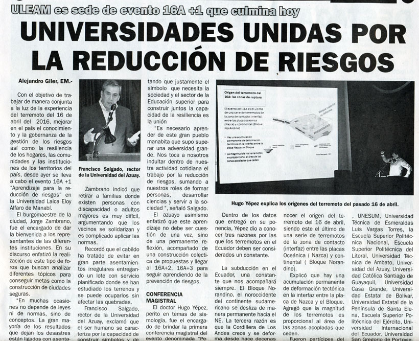 UNIVERSIDADES UNIDAS POR LA REDUCCIÓN DE RIESGOS