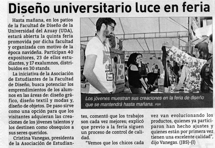 Diseño universitario luce en feria