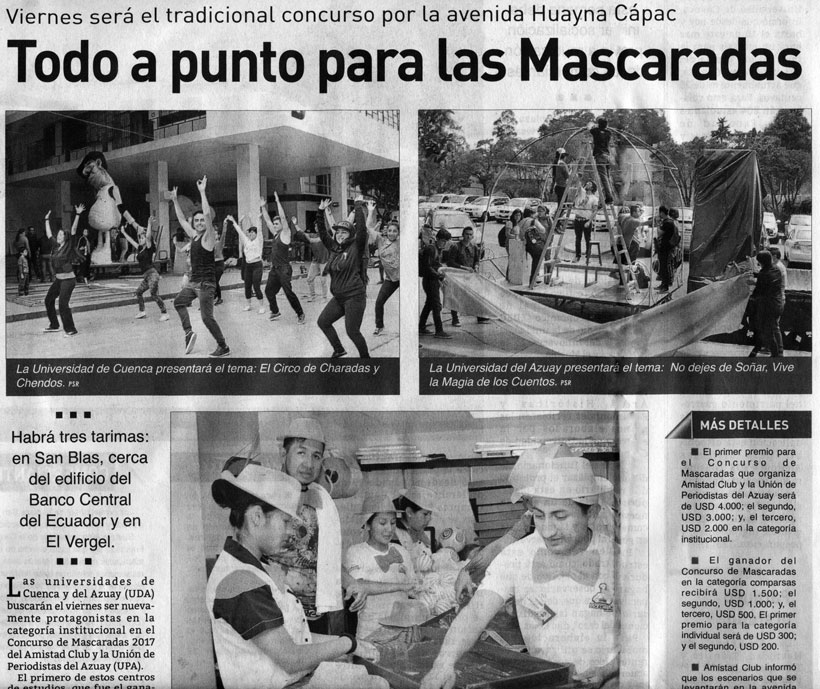 Todo a punto para las Mascaradas