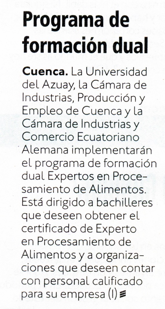 Programa de formación dual