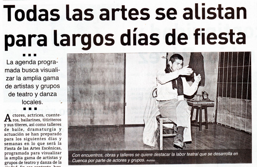 Todas las artes se alistan para largos días de fiesta