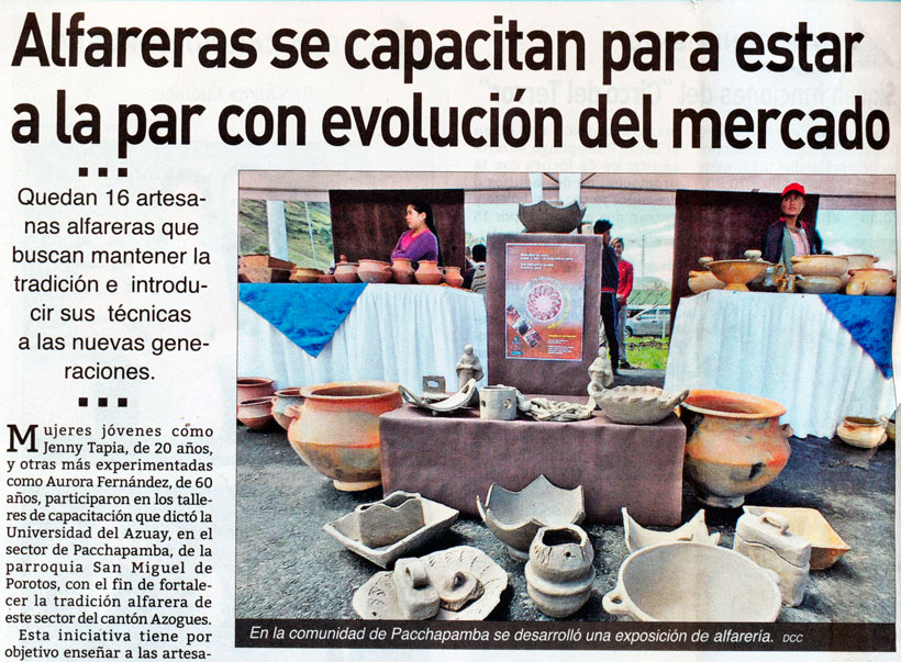 Alfareras se capacitan para estar a la par con evolución del mercado 