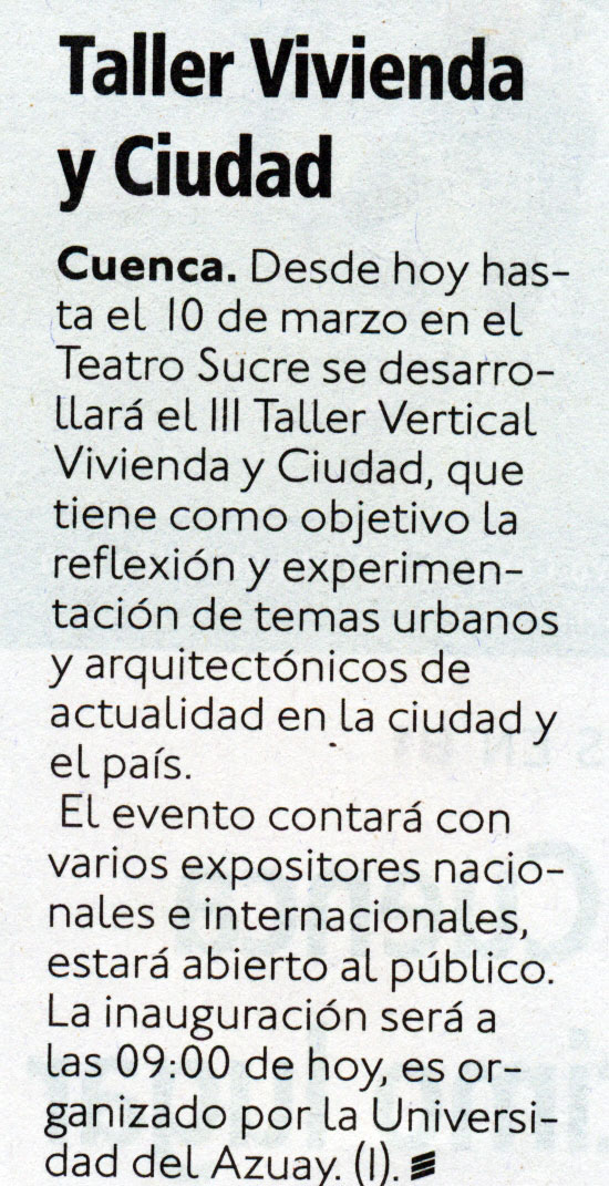 Taller Vivienda y Ciudad 