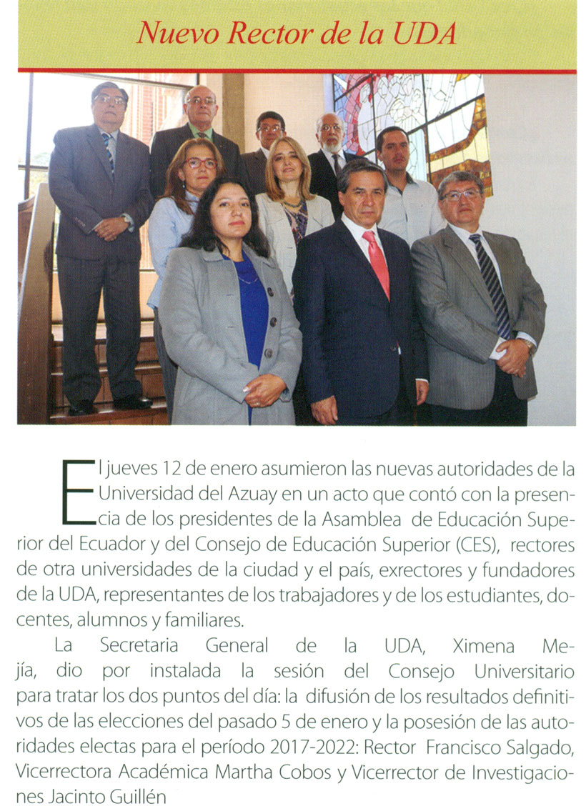 Nuevo Rector de la UDA