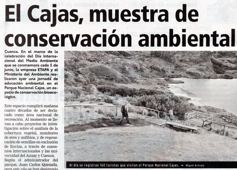 El Cajas, muestra de conservación ambiental 