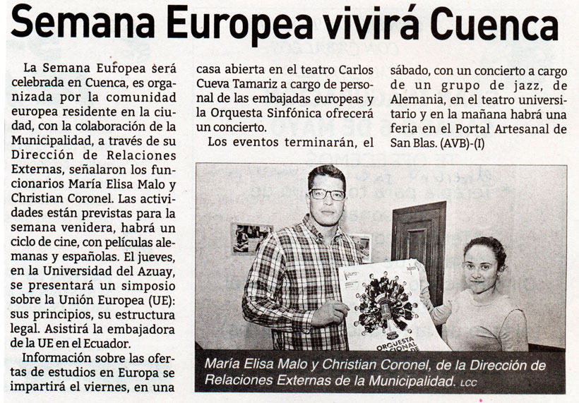 Semana Europea vivirá Cuenca 
