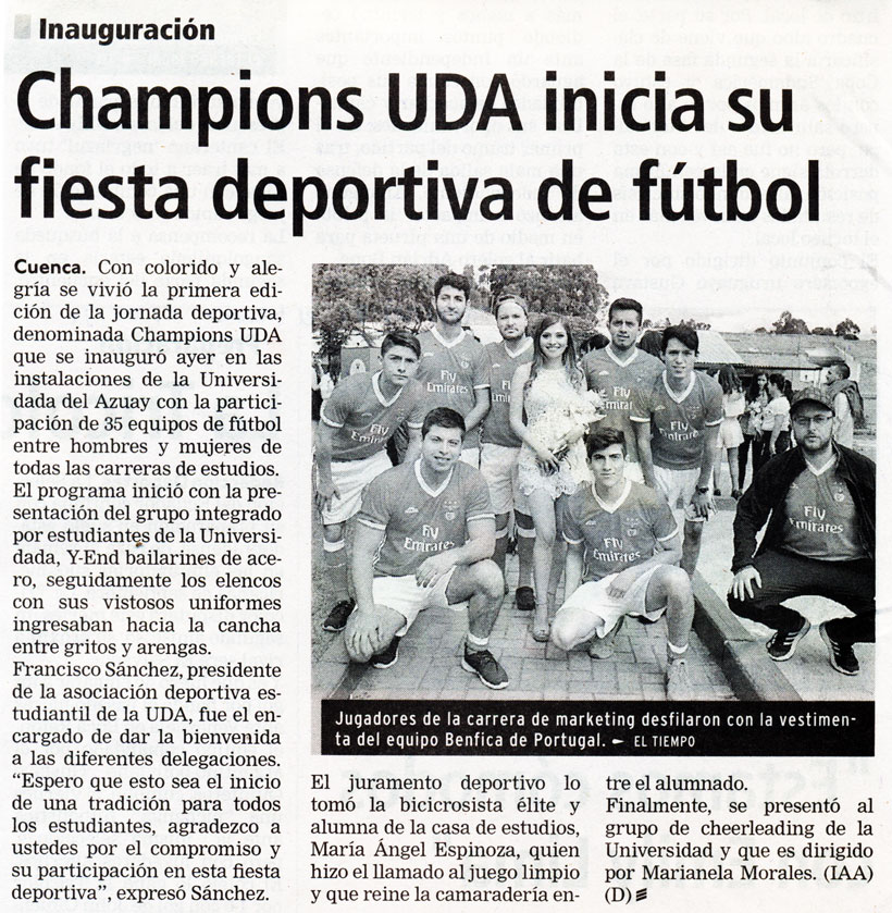Champions UDA inicia su fiesta deportiva de fútbol