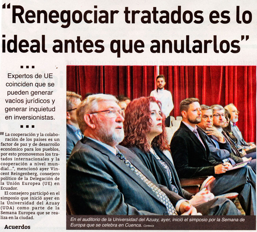 Renegociar tratados es lo ideal antes que anularlos