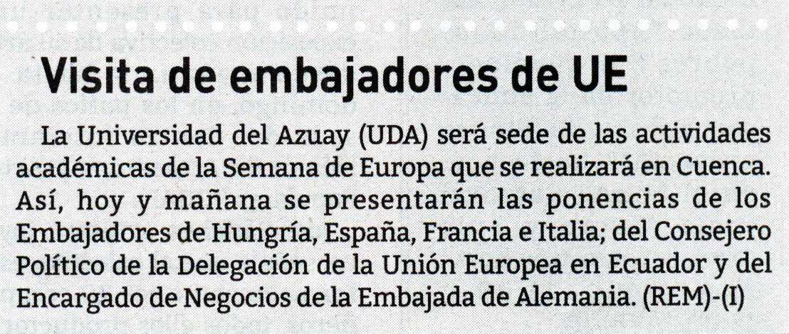 Visita de embajadores de UE