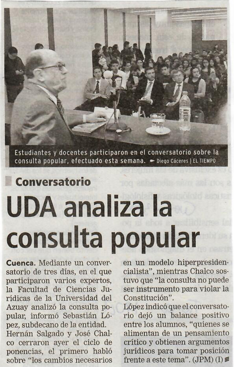 UDA analiza la consulta popular