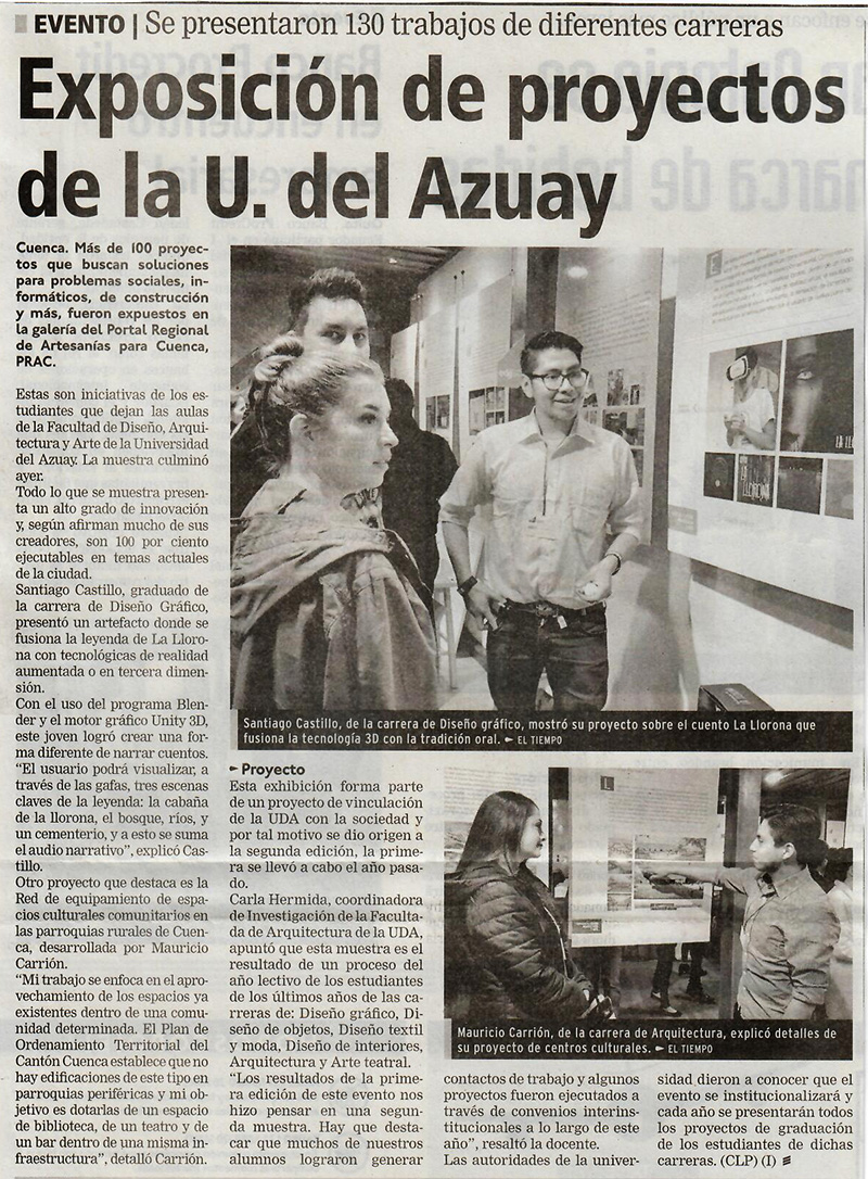 Exposición de proyectos de la U. del Azuay