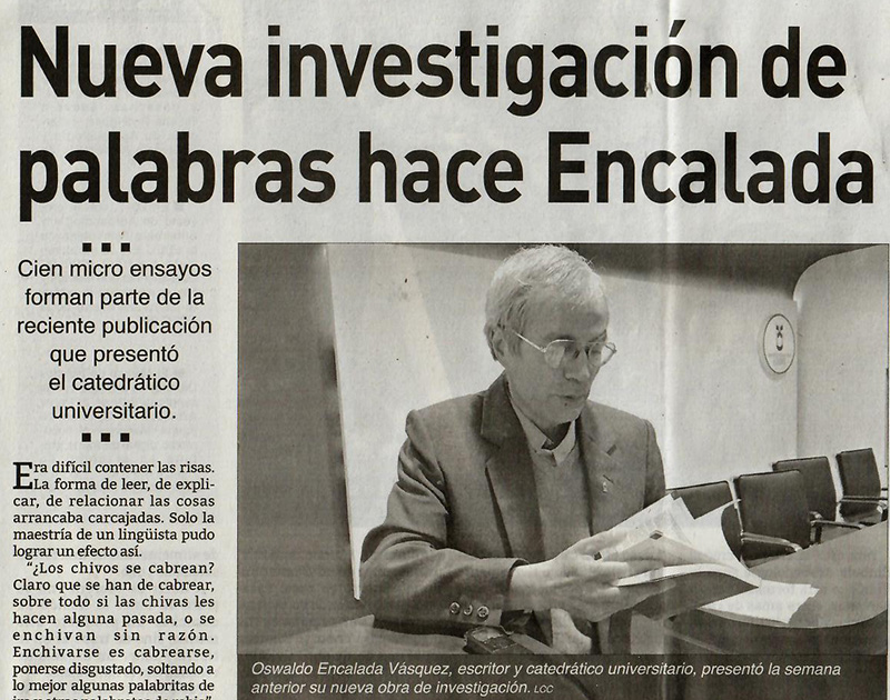 Nueva investigación de palabras hace Encalada 