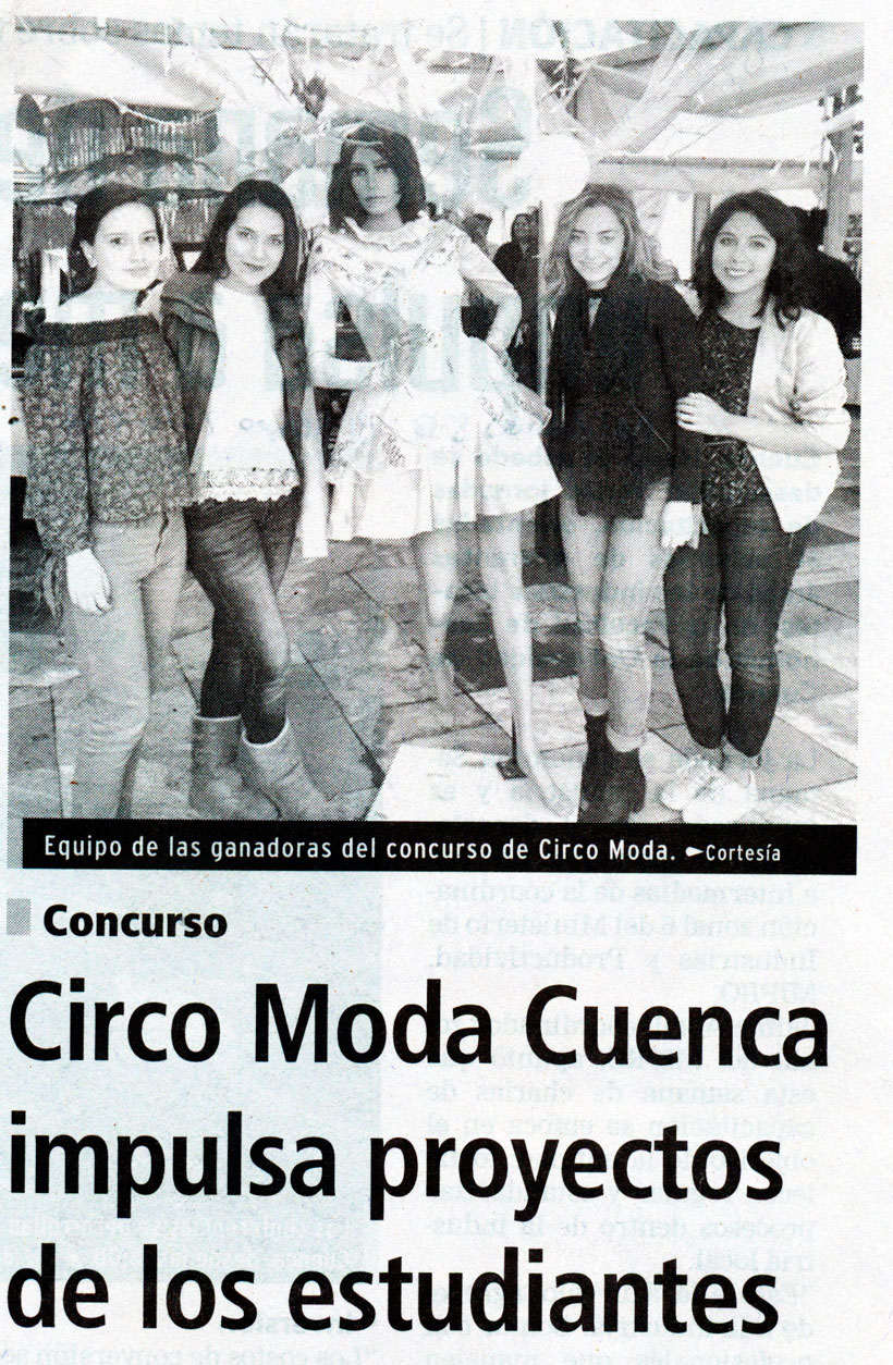 Circo Moda Cuenca impulsa proyectos de los estudiantes