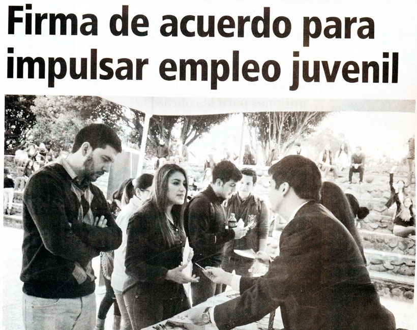 Firma de acuerdo para impulsar empleo juvenil 