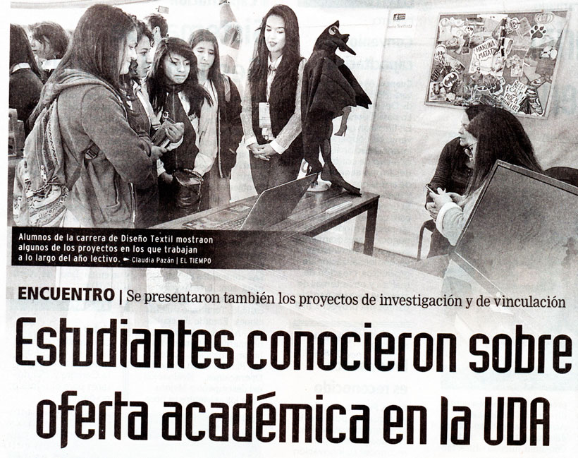 Estudiantes conocieron sobre oferta académica en la UDA