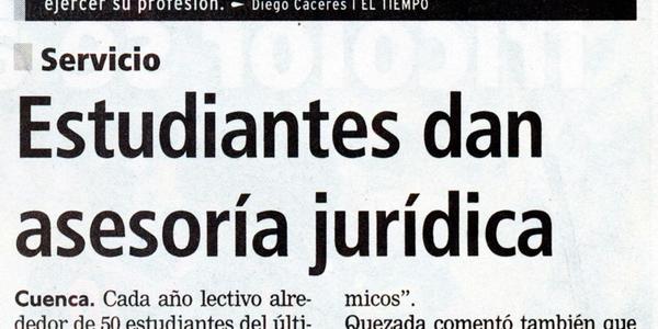 Estudiantes dan asesoría jurídica 