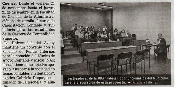 Capacitaciones para los estudiantes de Contabilidad