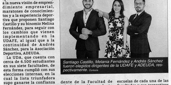 En la UDA, los estudiantes ratificaron a sus dirigentes