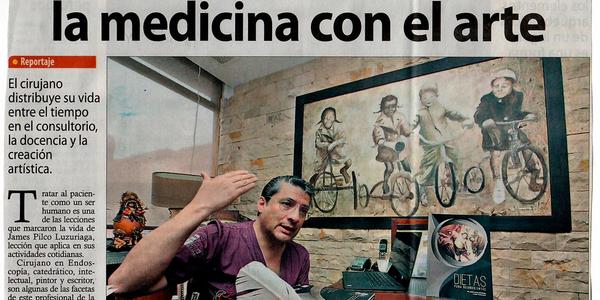 James Pilco combina el lado humano del médico con el arte