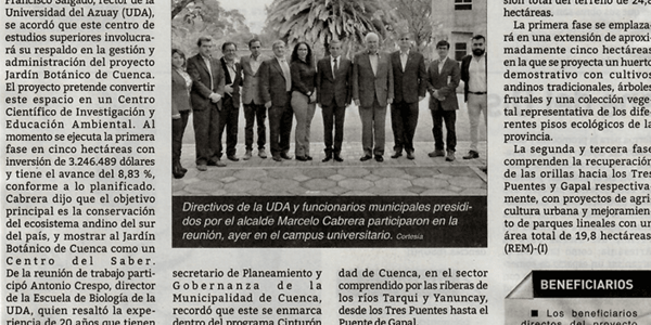 Jardín Botánico suma apoyo universitario