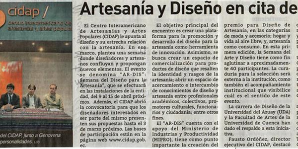 Artesanía y Diseño en cita del CIDAP