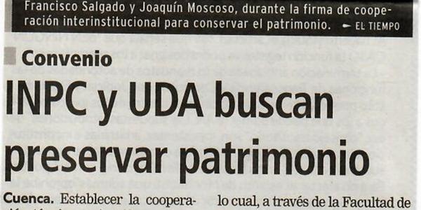 INPC y UDA buscan preservar patrimonio