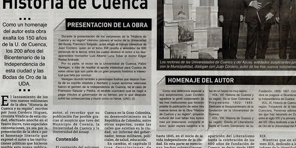 Juan Cordero y sus 3 nuevos tomos de la Historia de Cuenca