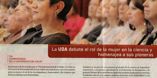 La UDA debate el rol de la mujer y la niña en la ciencia y celebra a “sus” pioneras
