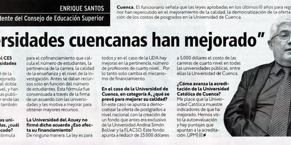 Universidades cuencanas han mejorado 