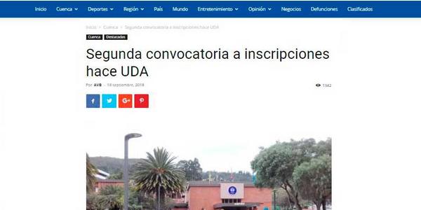 Segunda convocatoria a inscripciones hace UDA