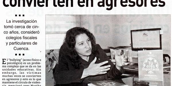 Víctimas de "bullying" se convierten en agresores