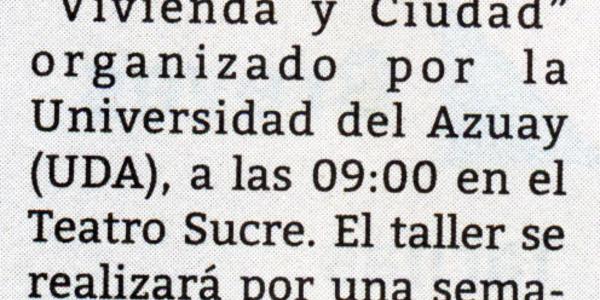 Taller sobre vivienda 