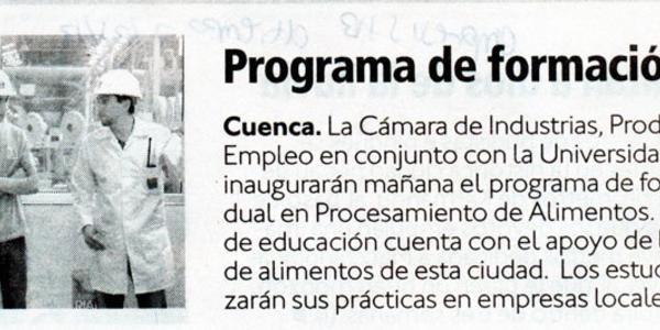 Programa de formación dual