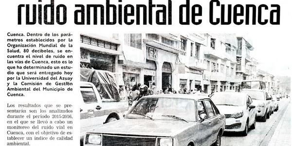 Estudio analiza el ruido ambiental de Cuenca 