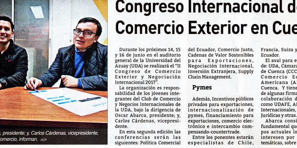 Congreso Internacional de Comercio Exterior en Cuenca