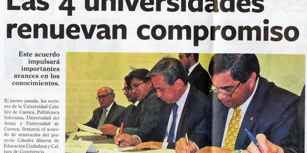 Las 4 universidades renuevan compromiso