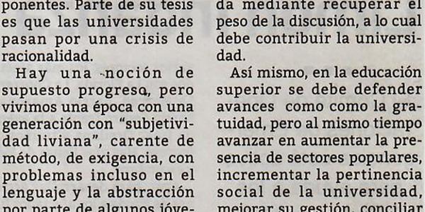 Discusiones sobre el futuro universitario