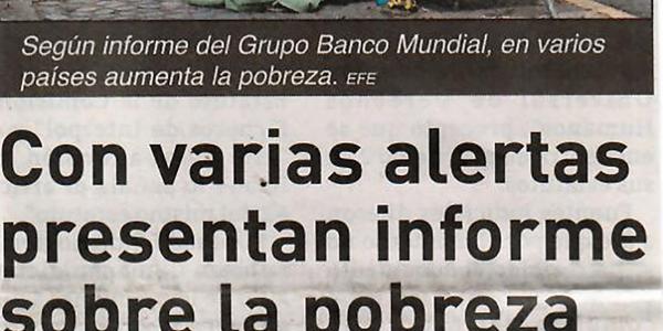 “Número de pobres extremos en el mundo: inaceptablemente alto”