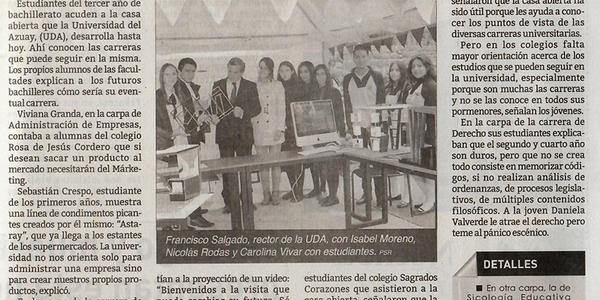 Mediante Casa Abierta, Universidad del Azuay difunde sus carreras