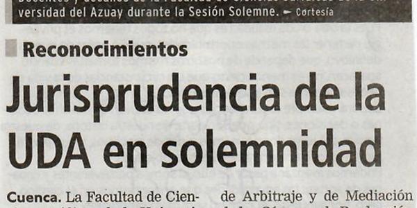 Jurisprudencia de la UDA en solemnidad