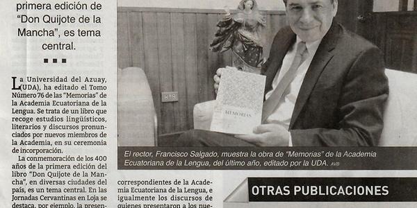 UDA edita "Memorias" de la Academia de la Lengua