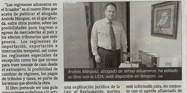 Libro aborda regímenes aduaneros