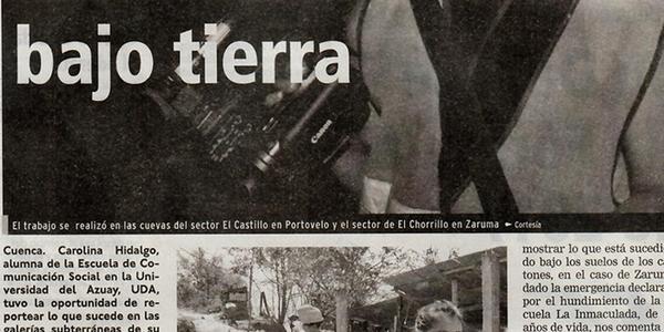 Zaruma a la BBC, adrenalina bajo tierra