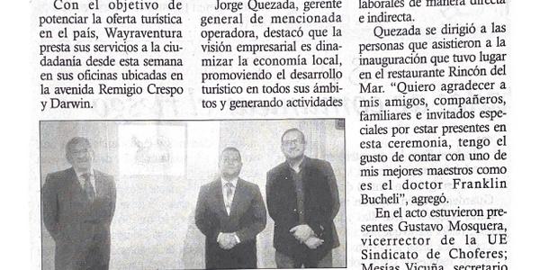 Wayraventura busca potenciar turismo